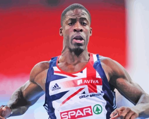 Dwain Chambers Athlete Paint By Numbers