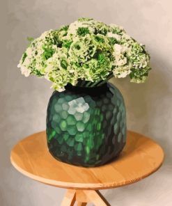 Flowers In Green Vase Paint By Numbers