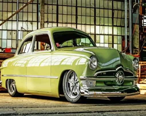 Green 49 Ford Coupe Paint By Numbers