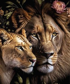 Lion And Lioness Paint By Numbers