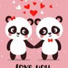 Lovely Anime Panda Couple Paint By Numbers