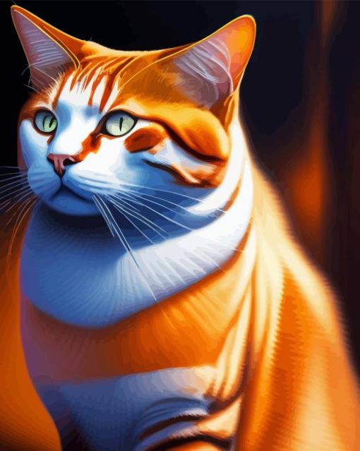 Orange And White Cat Paint By Numbers