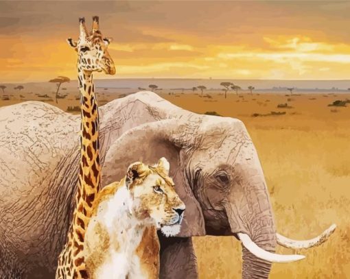 Safari Animals Paint By Numbers