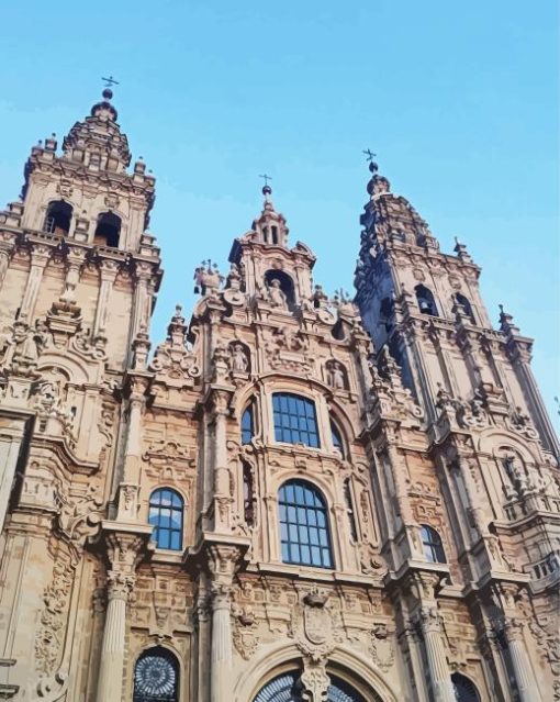 Santiago De Compostela Cathedral Paint By Numbers