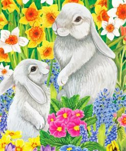 Spring Friends Bunnies Paint By Numbers