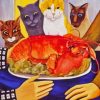 The Four Hungry Cats Paint By Numbers