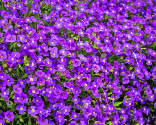 Weeds With Purple Flowers In Field Paint By Numbers