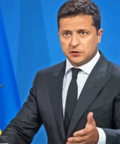 Zelensky Ukranian President Paint By Numbers