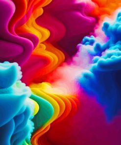 Colorful Smoke Art Paint By Numbers