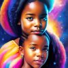 Galaxy African Girls Paint By Numbers