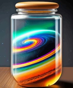 Galaxy Glass Jar Paint By Numbers