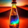 Glass Bottle Desert Paint By Numbers