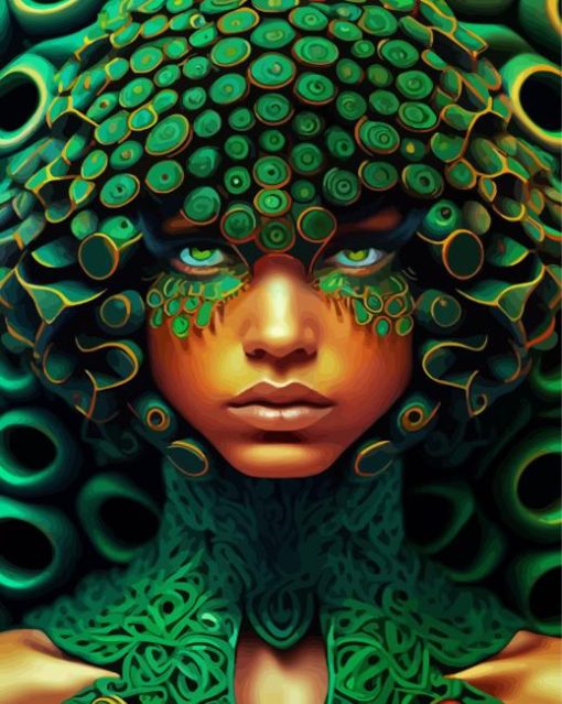 Green Lady Art Paint By Numbers