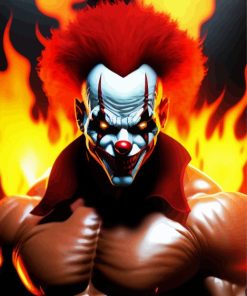 Killer Clown Fire Paint By Numbers