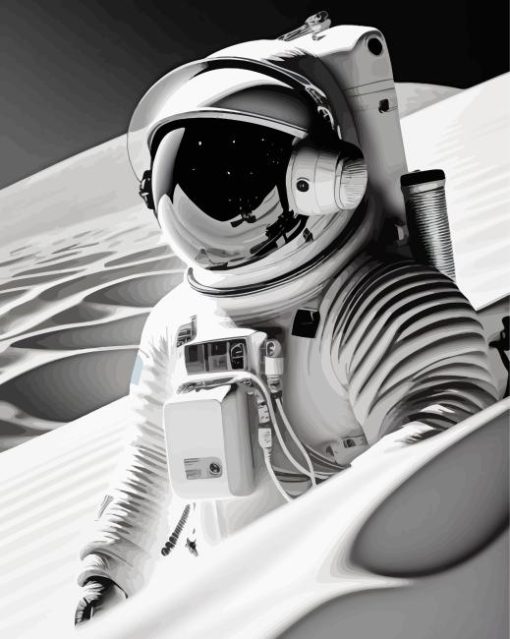 Monochrome Astronaut Paint By Numbers