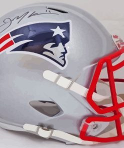 New England Patriots Helmet Paint By Numbers