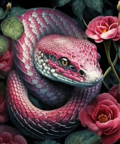 Pink Snake Paint By Numbers