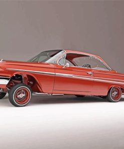 Red Classic 61 Impala Car Paint By Numbers