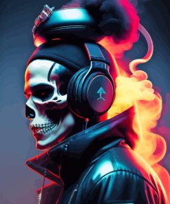 Skull Smoke Paint By Numbers