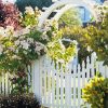 White Garden Gate Flowers Paint By Numbers