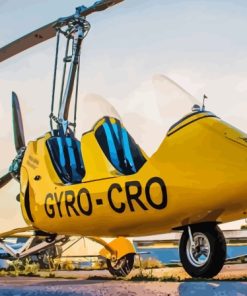 Yellow Gyrocopter Paint By Numbers