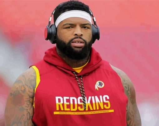 American Football Player Trent Williams Paint By Numbers