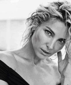 Black And White Actress Elsa Pataky Paint By Numbers