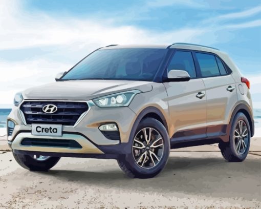 Grey Creta Hyundai Paint By Numbers