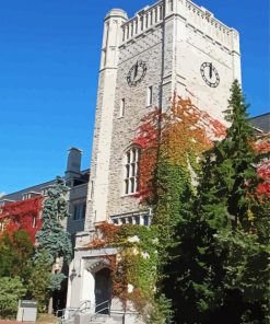 Johnston Hall Clock Tower in Guelph Paint By Numbers