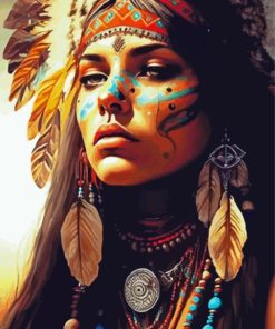 Native American Woman Paint By Numbers