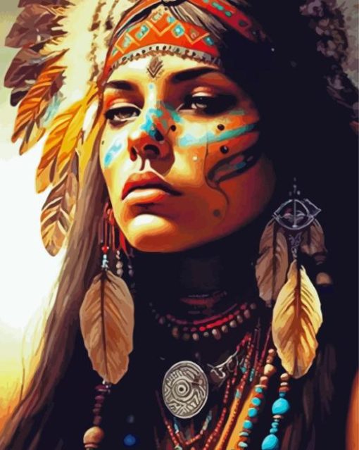 Native American Woman Paint By Numbers