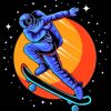 Skater Astronaut Art Paint By Numbers