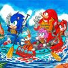 Sonic Characters Rafting Paint By Numbers