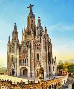 Temple of the Sacred Heart of Jesus Spain Paint By Numbers