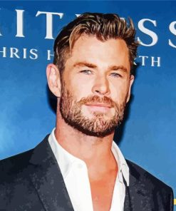 Handsome Actor Chris Hemsworth Paint By Numbers