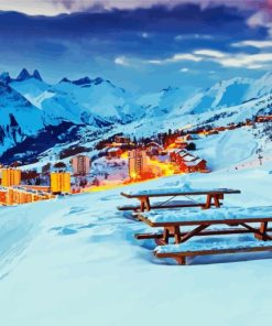 Vars France Ski Station Paint By Numbers