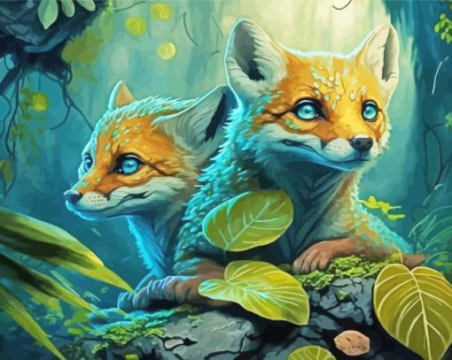 Viper Fox Pups Paint By Numbers