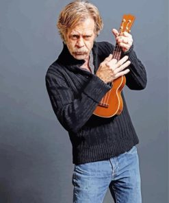 William h Macy With Ukulele Paint By Numbers