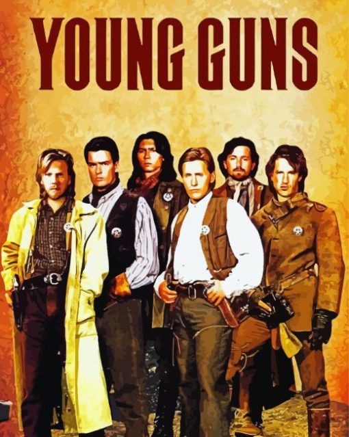 Young Guns Poster Paint By Numbers