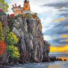 Abstract Split Rock Lighthouse Paint By Numbers