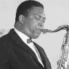 Black And White Coltrane Saxophonist Paint By Numbers