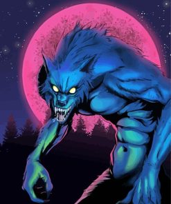 Blood Moon Werewolf Paint By Numbers