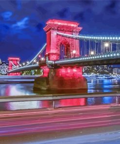 Budapest Chain Bridge Paint By Numbers