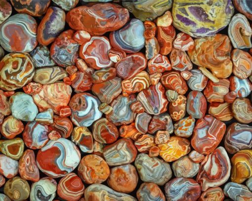 Colorful Agate Gemstone Paint By Numbers