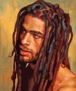 Man With Dreadlocks Paint By Numbers