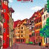 Nuremberg Germany City Poster Paint By Numbers