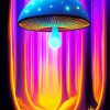 Psychedelic Flying Mushroom Paint By Numbers