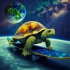 Skater Turtle Paint By Numbers