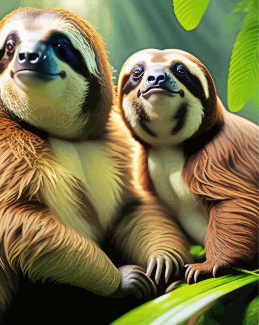 Sloths Paint By Numbers