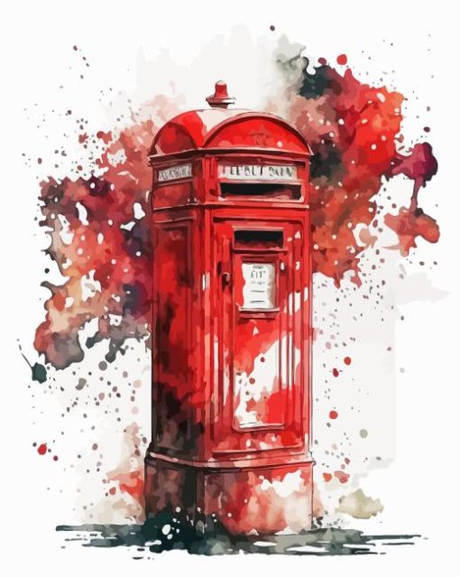 Abstract Post Box Paint By Numbers